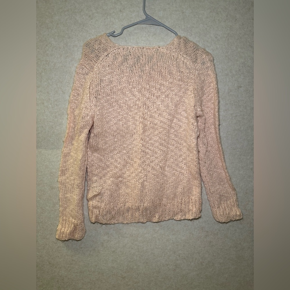 Philosophy Light Pink Knit V Neck Sweater, Women Size S - Picture 5 of 9